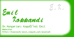 emil koppandi business card